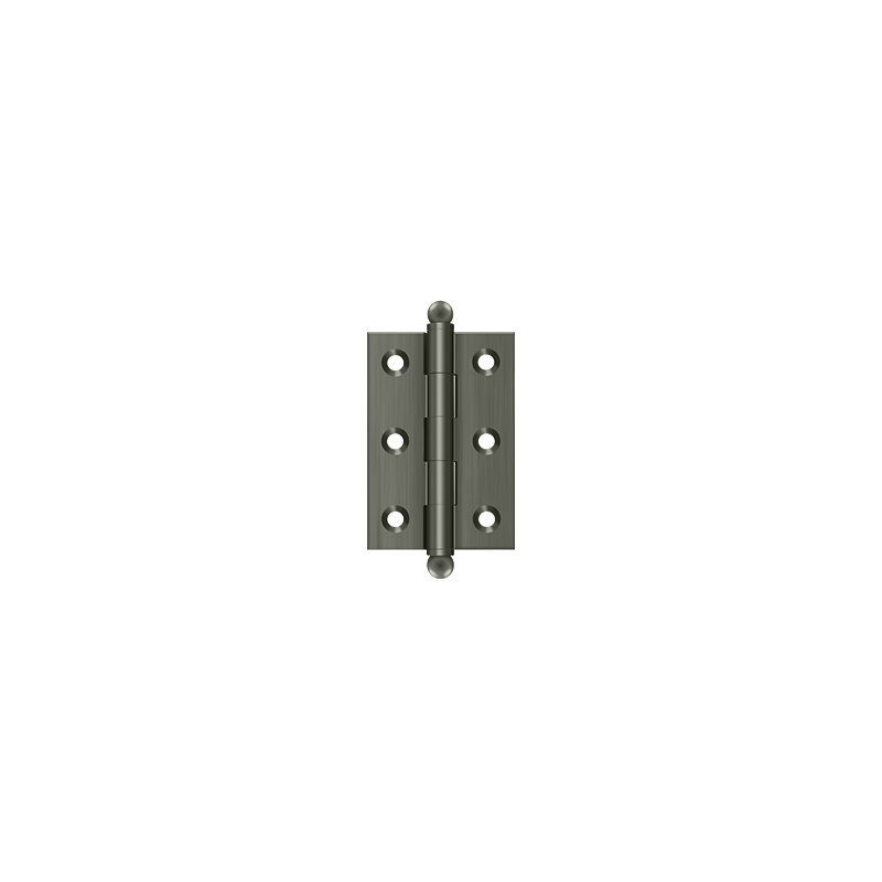 2.5'' x 1.69'' Butt Bearing Hinge, Antique Nickel