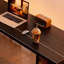 Bureau rectangulaire en bois massif noir-660821979-660821981