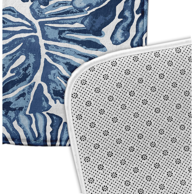 Herrera Non-Slip Bath Mat, 24" W x 17" L, Blue