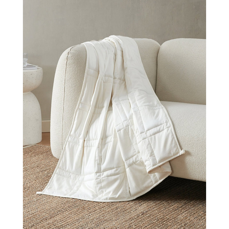 Couverture lestée en coton Baloo Living, Très grand lit, Blanc