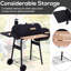 Barbecue et fumoir de jardin de 48 pouces. Gril portatif en acier au design ergonomique. Profitez de grillades et de fumoirs en toute simplicité. Foyer réglable. Personnalisez-le facilement.