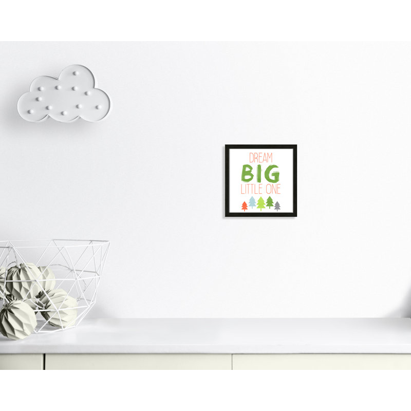 Dino Brave 2, art encadré, 12" H x 12" W x 1.18" D, Cadre plat à grain de bois noir