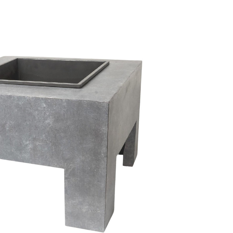 Square Firebowl & Square Console Cement 40cm