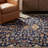 Tincie Traditional Botanical Floral Blue / Multi Wool Blend Area Rug-1292374584-1292374588