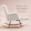 Chaise berçante moderne en sherpa avec repose-pieds rétractable et dossier haut-1281866256