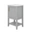 Meuble-lavabo de 20 po avec lavabo en céramique, armoire de salle de bain avec porte à fermeture douce, support de rangement et tablette ouverte-58566084
