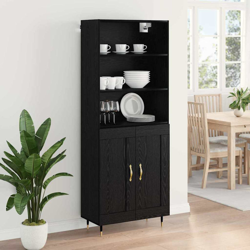 69.5cm Sideboard, Black Oak