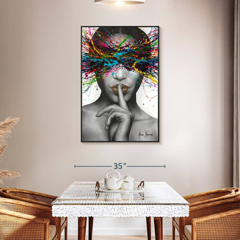 Sounds Of Silence, 31 po x 46 po, Cadre flottant noir