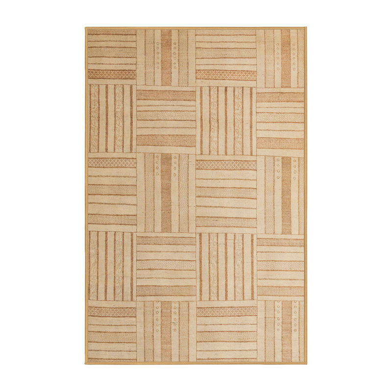 Tapis décoratif multicolore à motif abstrait, Rectangle 5 pi x 7 pi