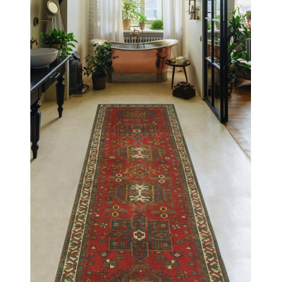 Lovelyn One-of-a-Kind 3'1" X 10'6" 1980s Runner Wool Area Rug