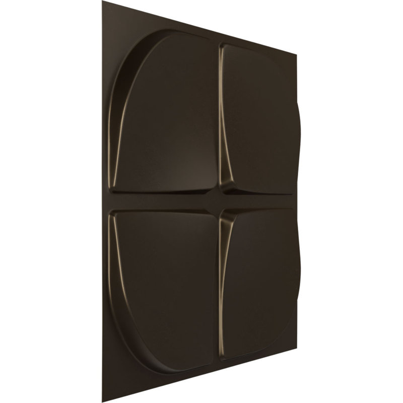 Panneau mural décoratif 3D EdmundWall de 19 po x l 19,5 po x H 19 5/8 po, bronze foncé métallique (couvre 2,67 pieds carrés)