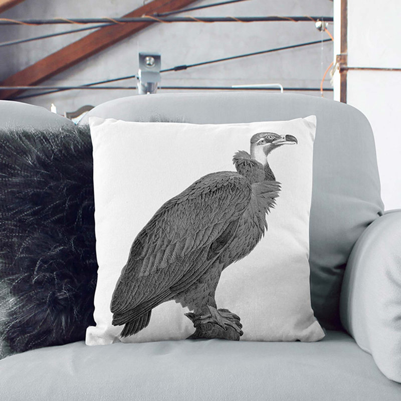 Square Throw Cushion, 40cm H x 40cm W x 15cm D