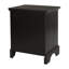 Table de chevet 2 tiroirs Bunbury en noir rustique-1311630450