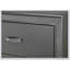 Commode 1 pièce contemporaine avec décor étincelant, six tiroirs, finition gris foncé pour un rangement élégant