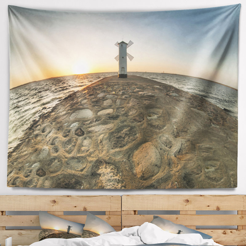 Tapisserie Stawa Mlyny, paysage marin, H 32 po x l 39 po