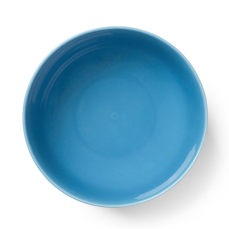 Rhombe Color Handmade Porcelain Dessert Bowl, Blue