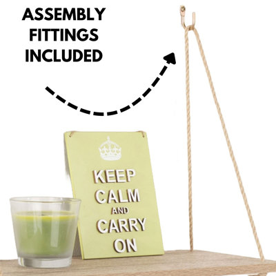 Thames Rope Hanging Shelf Kit, Foiled Finish