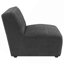 Chaise sans accoudoirs rembourrée gris foncé