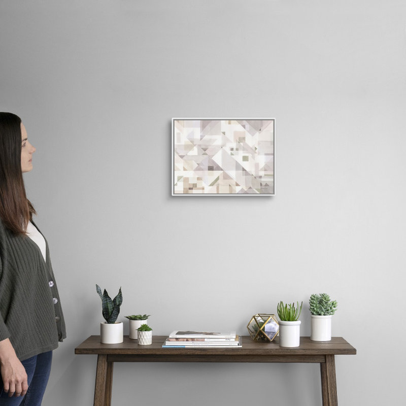 "Try angles I" par Danhui nai, reproduction d’art sur toile, H 14 po x l 18 po x P 1,75 po, Cadre flottant blanc