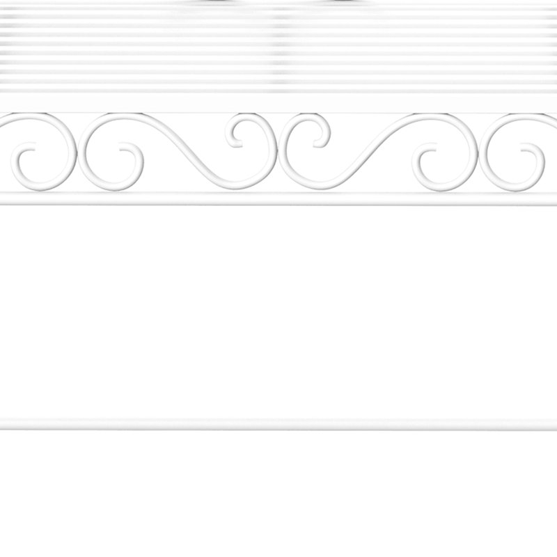 Banc de patio en métal blanc crème de 43 po qui rehausse la cour, la piscine et l'extérieur en métal blanc