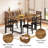 Mid-Century Modern Dining Room Table And Chairs Set For 6, 7 Pieces Kitchen Dining Table With 6 Chairs & Mdf Broad Table For Apartment, Dining Room, Kitchen, Family Party-107574072-107574078-107574079
