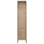 Coriene 4-Door Cane Dining Vitrine Display Cabinet Beige Oak