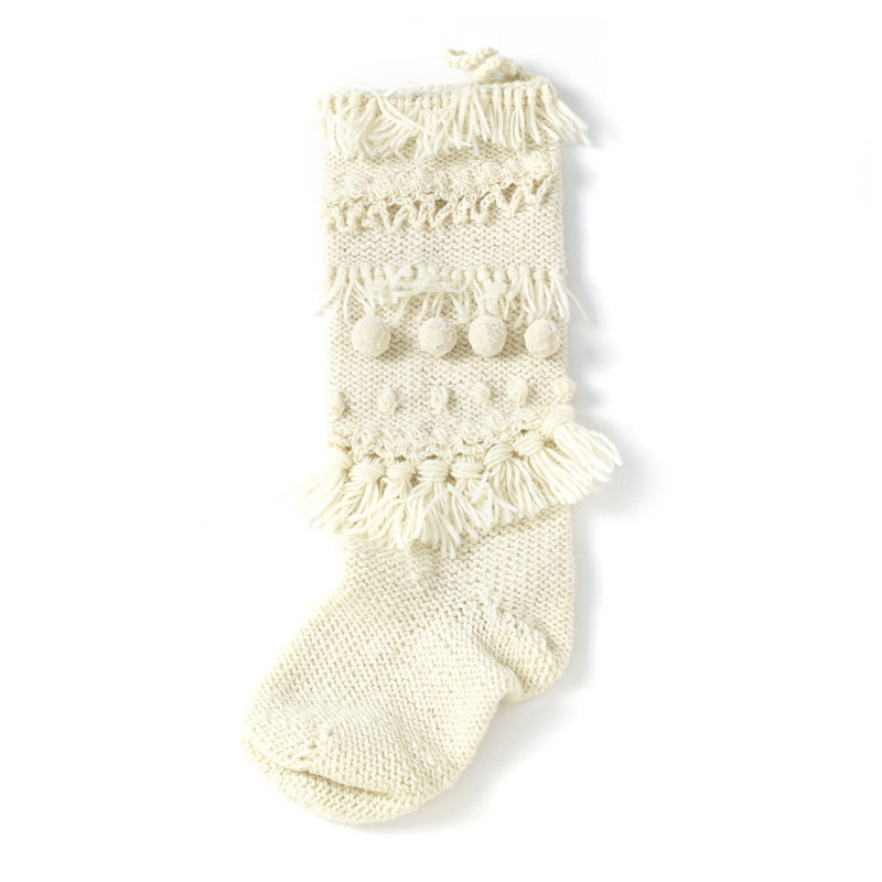Hand Knit Stocking 6.25"x 20"