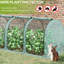 Cage de jardin 9 'X 4' - Protection des plantes avec 3 ouvertures à fermeture à glissière, sac de rangement, 6 piquets de sol, portes carrées, contenant, chevilles,