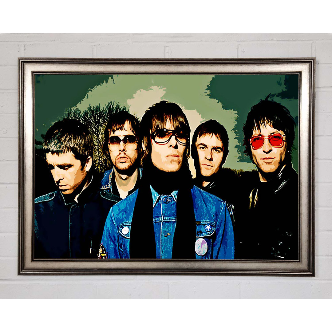 Oasis Pop Art Colour - Einzelner Bilderrahmen Kunstdrucke