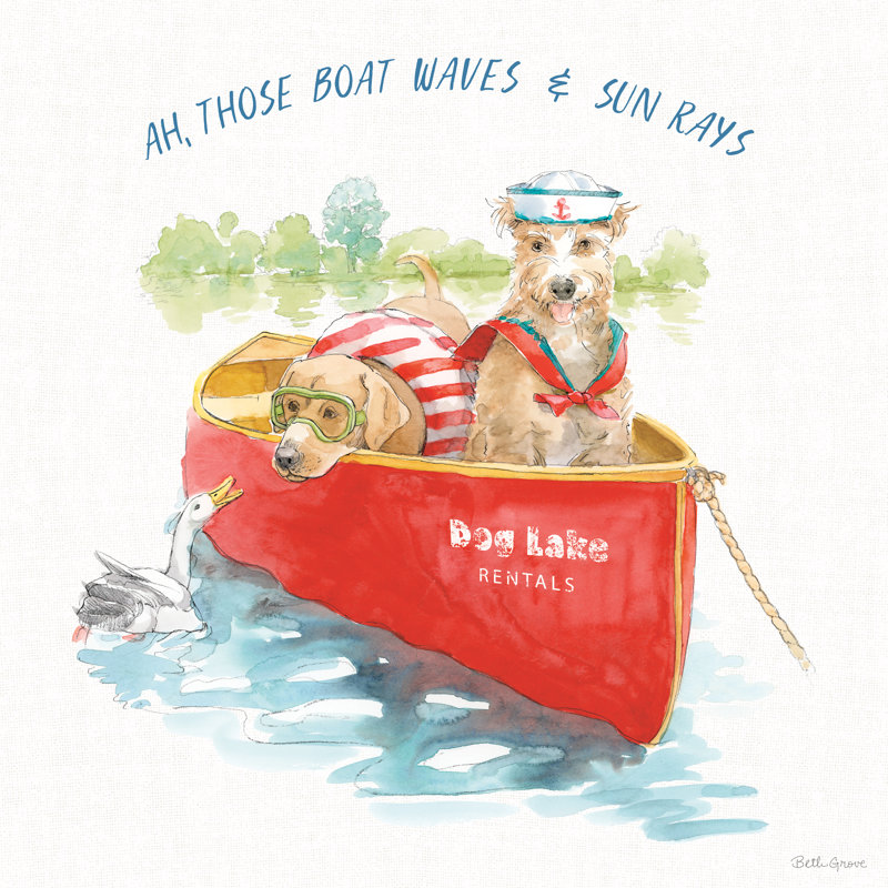 Summer Fun I by Beth Grove - Wrapped Canvas Painting, 30cm H x 30cm W