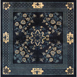 Savannha Floral Area Rug in Blue