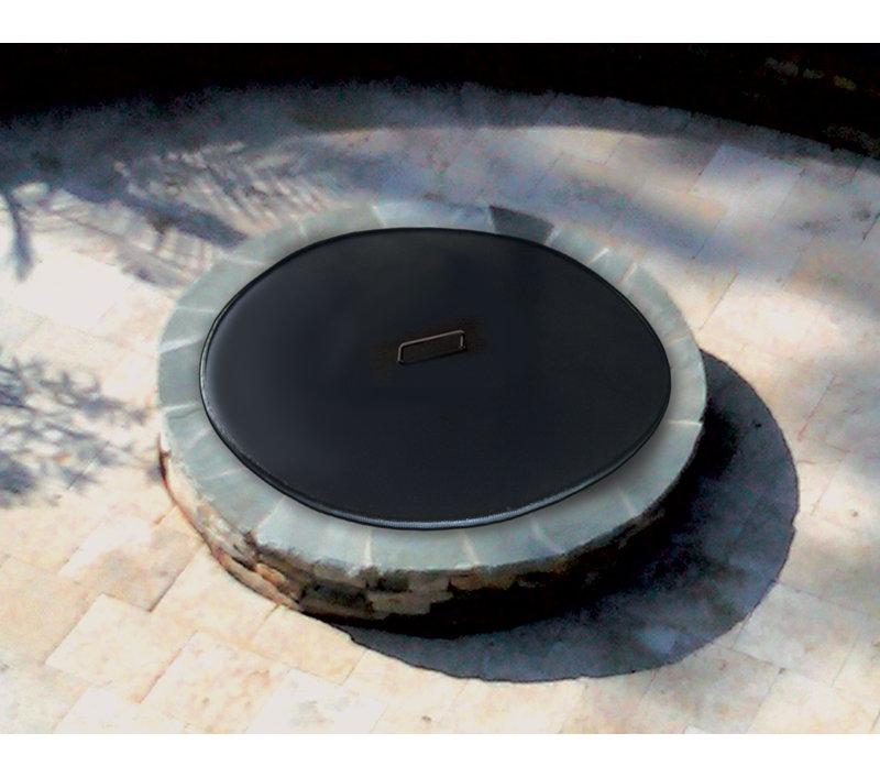 Round Stainless Steel Fire Pit Lid, 2" H x 40" W x 40" D