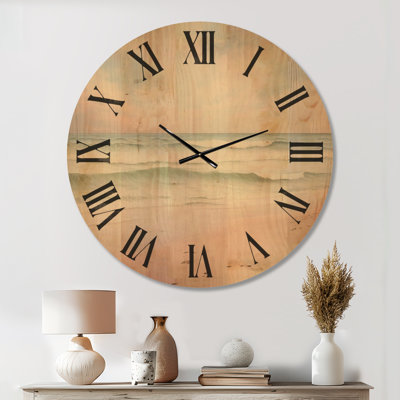 Horloge murale en bois Ocean Tranquility