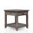 Solid Wood + Gray End Table With Charging Aspect In Rustic