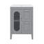 Meuble-lavabo 24 po avec lavabo, armoire en bois massif avec porte en verre et 2 tiroirs-1740306822