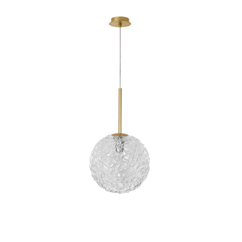1 - Light Brushed Gold Sphere Pendant