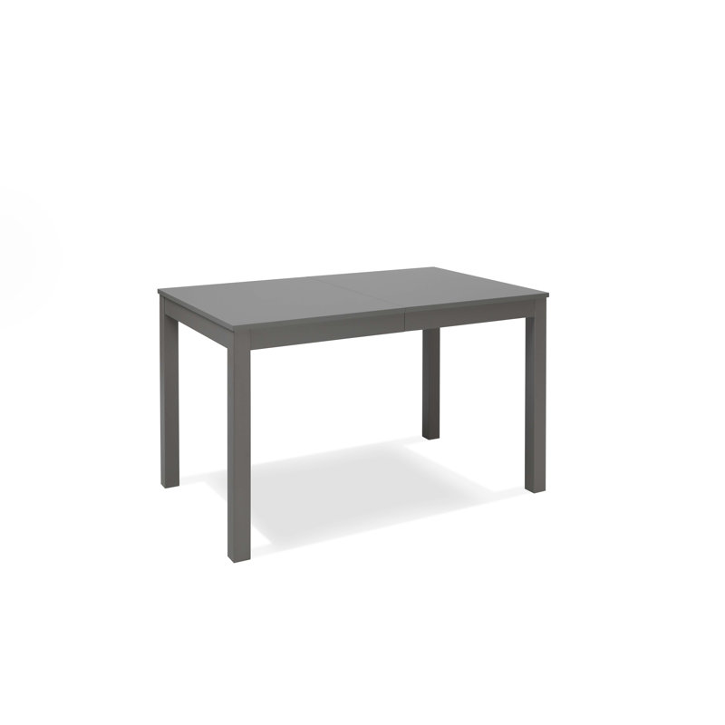 Mcgehee Extendable Solid Wood Base Dining Table, Dark Grey