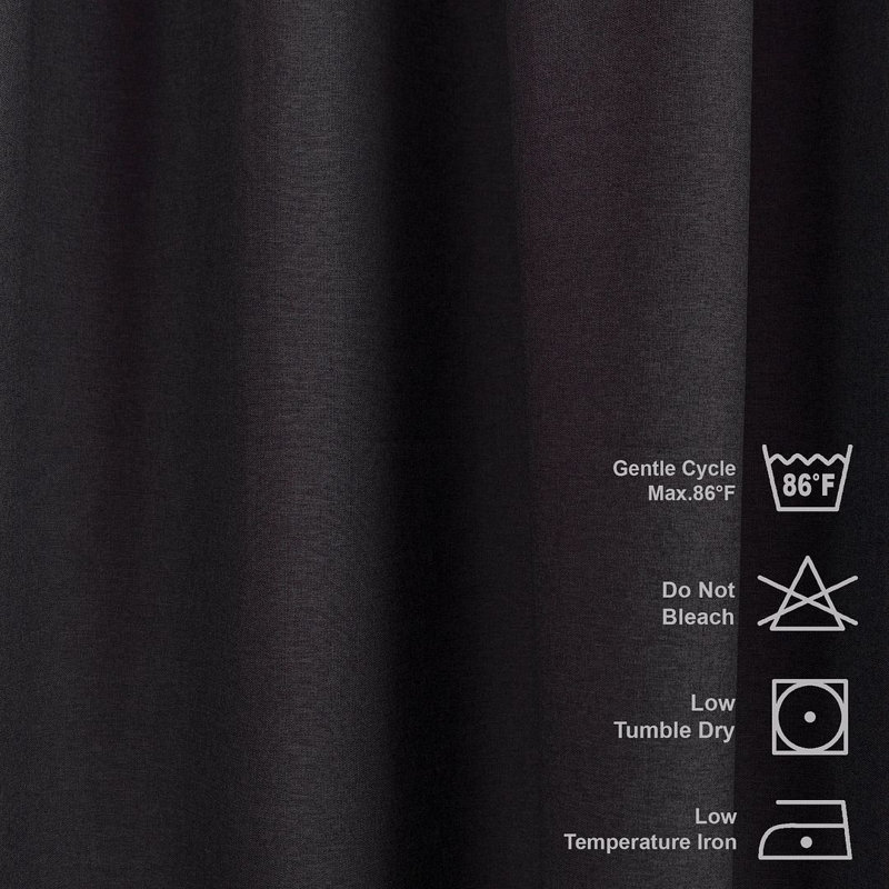 LAXTON Room Darkening Extra Long & Extra Wide Decorative Curtain, 100" W x 240" L, Charcoal