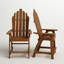 Chaise Adirondack en bois massif Ponce
