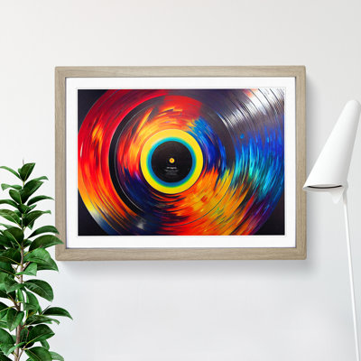 Golden Vinyl Record Vol.4 Abstract - Single Picture Frame Print