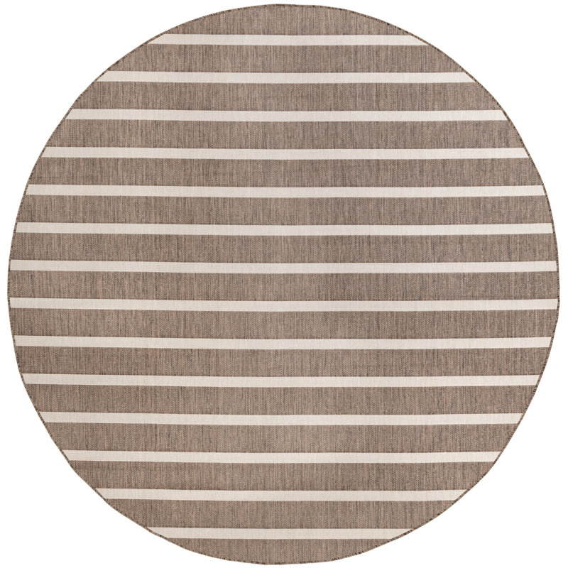  Positano 10' x Round Natural Ivory Modern Rug, Round 10'