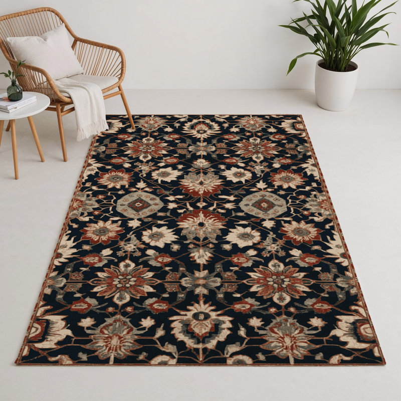 Tapis turc intérieur et extérieur bleu, Rectangle 9 pi x 12 pi