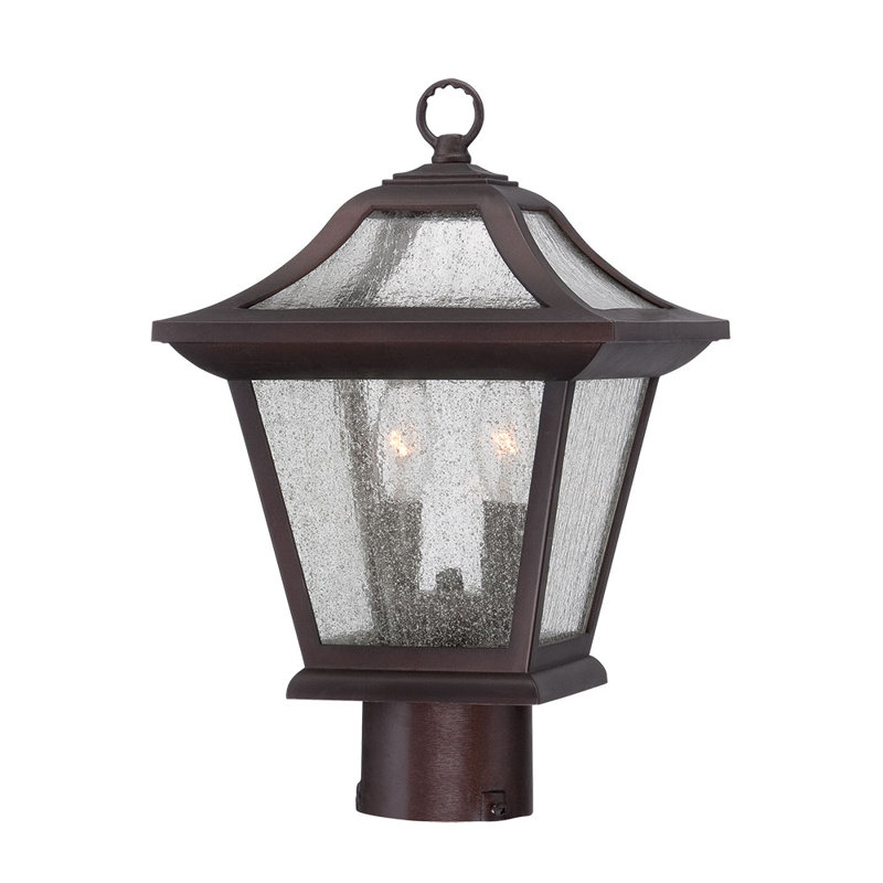 Tête de lanterne câblée 2 lumières H 15 po Vanleer, Bronze architectural
