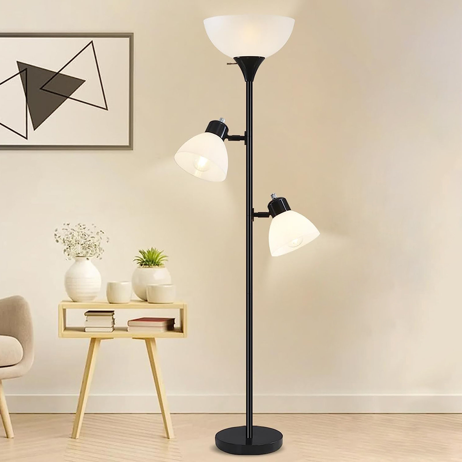 Latitude Run® Colinson 72'' Black LED Tree Floor Lamp | Wayfair