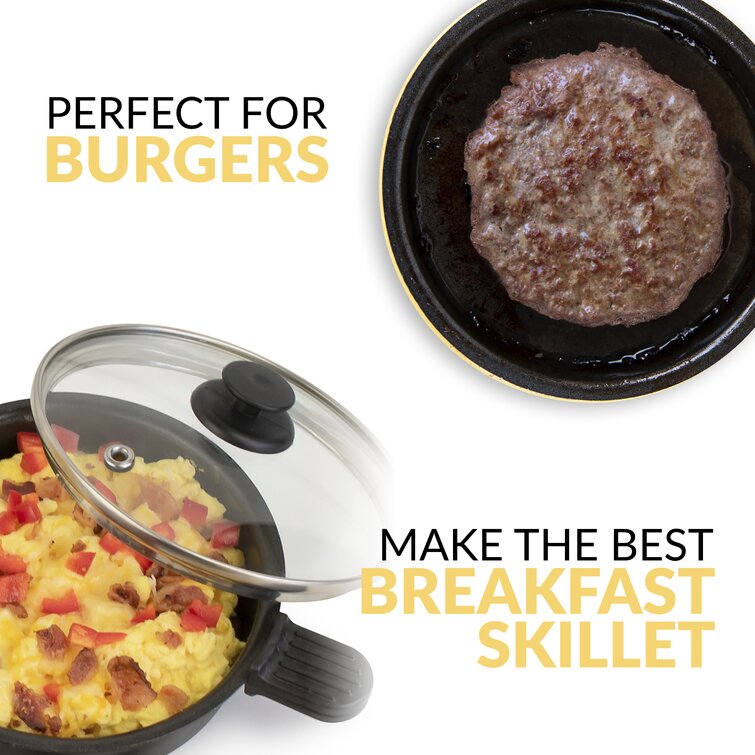 Nostalgia MyMini Skillet Travel cooking a breakfast burrito 