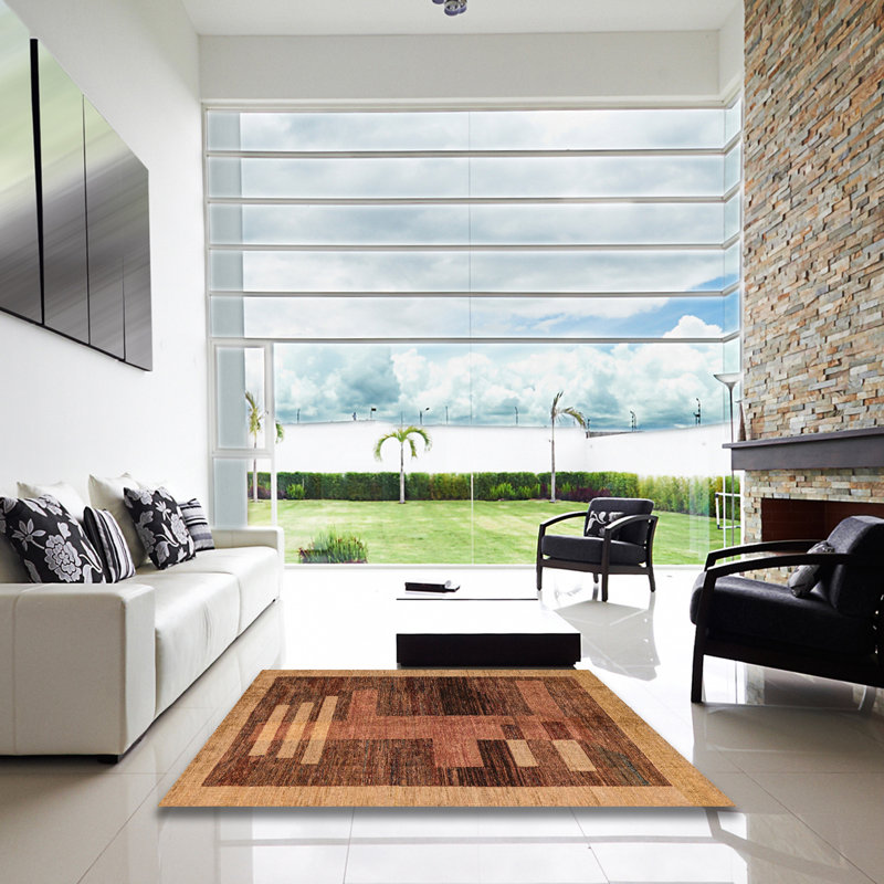 Tapis abstrait moderne 4713, Carré 6 pi