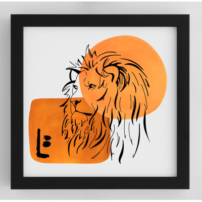 Abstract Lion 1 Piece Single Picture Frame and Floater Frame Wall Art