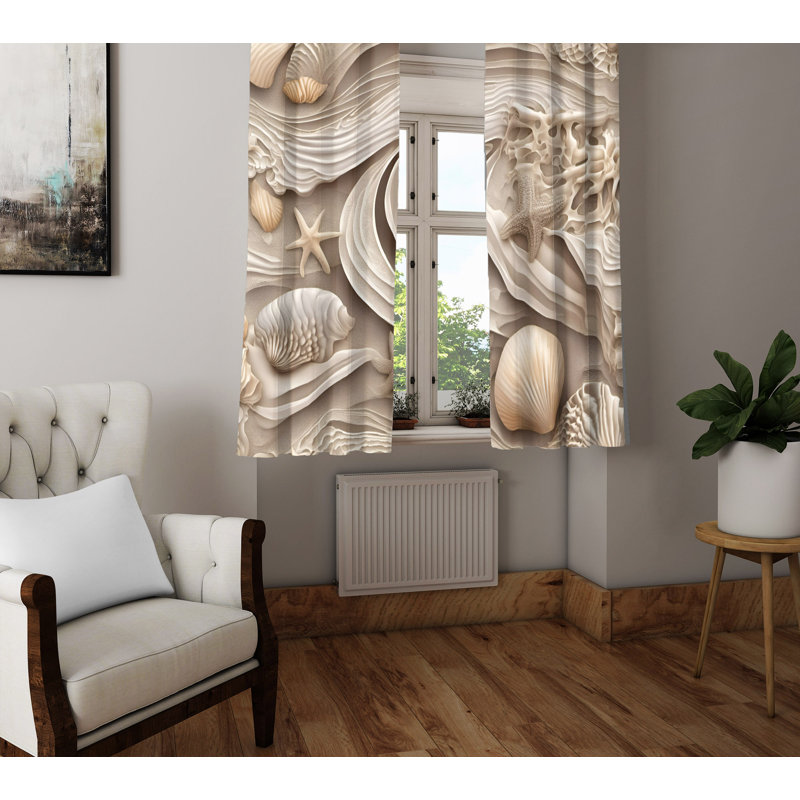 Paire de semi-transparents en polyester Ronalee, L 40 po x L 82 po