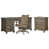 3 Pieces: Desk, Chair, Filing Cabinet