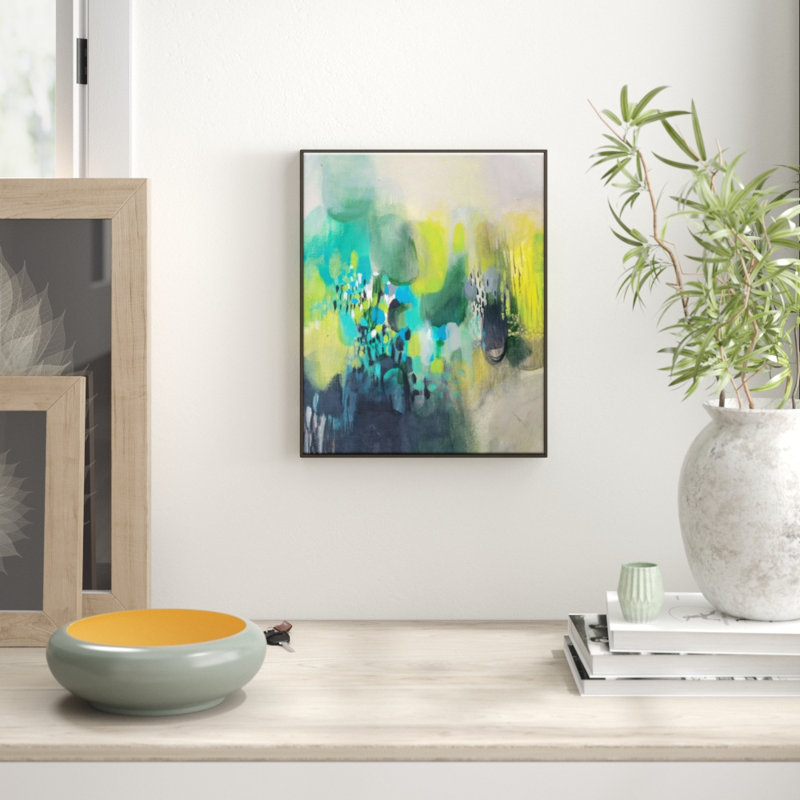 Amanda Morie - Painting on Canvas, 51cm H x 41cm W, Black Floater Frame